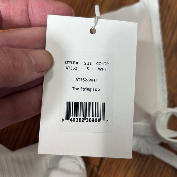 Andie‎ String Bikini Set Ribbed White size S NWT/NWOT Classic Minimalist - Picture 6 of 8